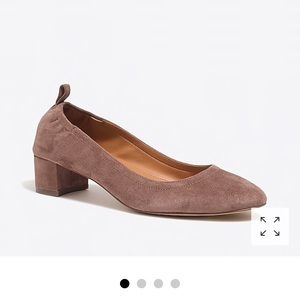 NIB J Crew Anya suede block heels